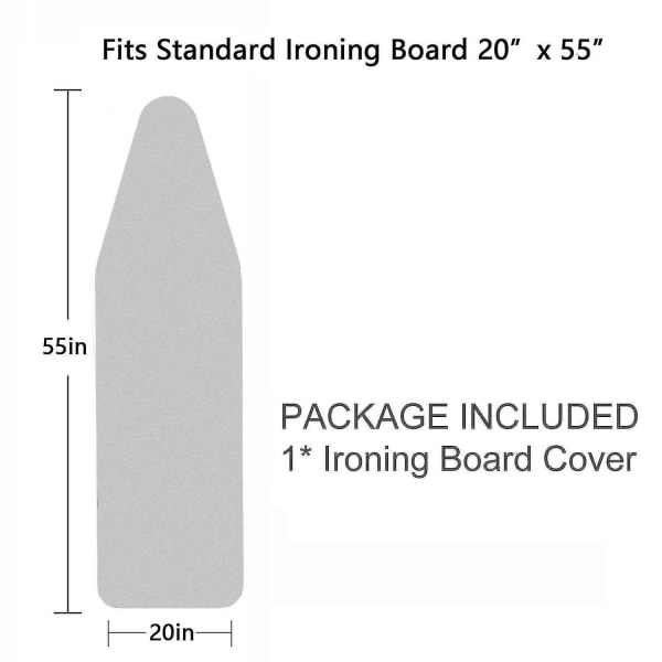 Brannsikkert trykt bomullsdekket strykebrettdeksel - erstatning - passer til 140 cm x 50 cm strykebrett - strykebrett ikke inkludert Seabird