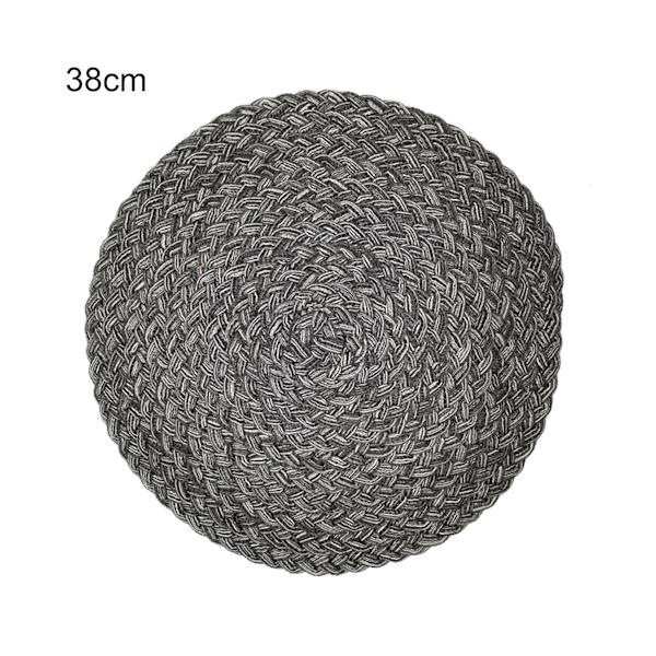 Bordsunderlägg Värmeisolering Flätad Design Kompakt Treflätad Tjockisolerad Placemats för Kök-Grå 38cm unikt värde