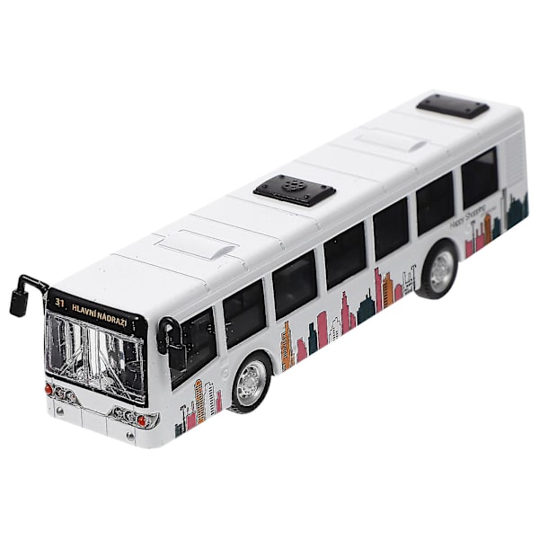 Simulaatiokaupunkibussimalli Vetoautobussi Leikkiauto Leikkiautot Leikki Sopii Lapsille White