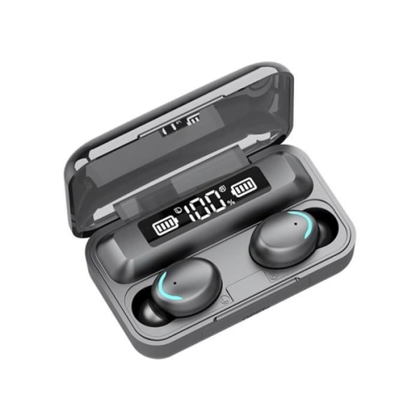 Trådløse Bluetooth 5.0-øretelefoner 9D Stereo Sports Vandtætte øretelefoner med ladeboksmikrofon [73DDC0E]
