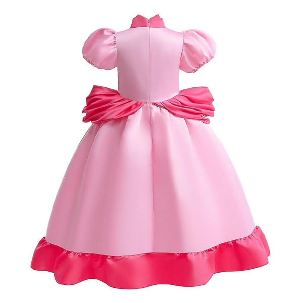 3-9 år Barn Jenter Princess Peach Cosplay Kostymekjole Ballkjole Halloween Cosplay Dress Up Gaver 4-5 Years