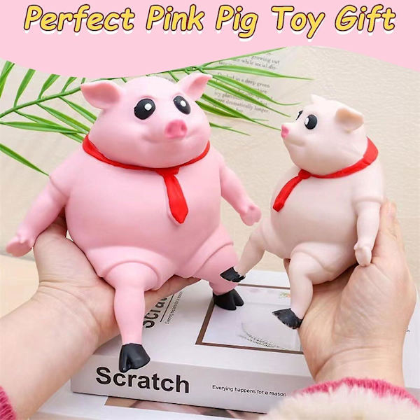 2023 Ny Rosa Gris Squishy Leke, Nyhet Søt Gris Klemmeleker, Søt Rosa Gris Mann Sansestress Leke, Stressavlastende Leke S