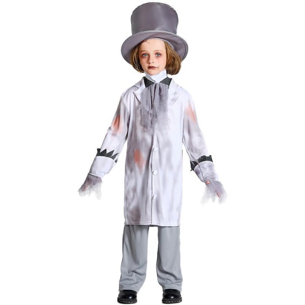 Halloween Party Zombie Brud Vampyr Familie Cosplay Fest Kostyme Dress Up Antrekk Sett For Voksne Barn-Gutt 8-10 Years