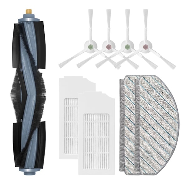 Til ECOVACS DEEBOT T10 PLUS Robotstøvsuger Udskiftning Reservedele Hovedbørste Sidebørste Hepa Filter Moppeklud