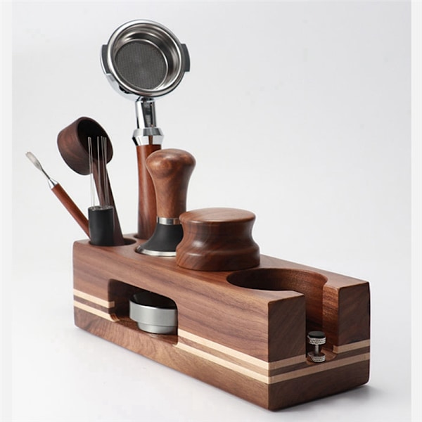 Kaffe Tamper Holder Tre Fyllingsstøtte Base Espresso Tampermatte Stasjon Stativ for Kaffetilbehør 54mm