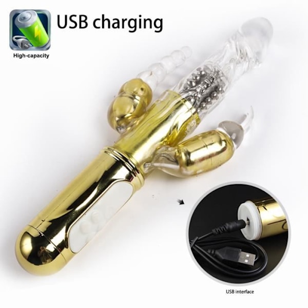 Trippel Stimulering Elektrisk Vibrator rābbit Víbró-māsséur Femme pöint G gödé Va Vient gödës Víbrómāsséurs Féminin Clitóridién St