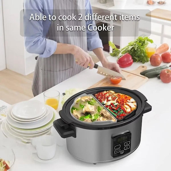 2 ST Återanvändbara Matkvalitet Slow Cooker Liner Avdelare Non-Stick Lättrengjord Panna