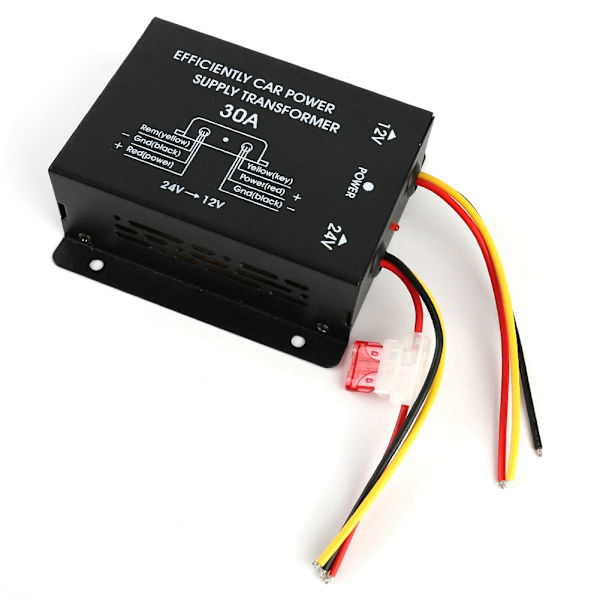 30A auton virtalähdemuunnin Step Down -invertteri 24V - 12V