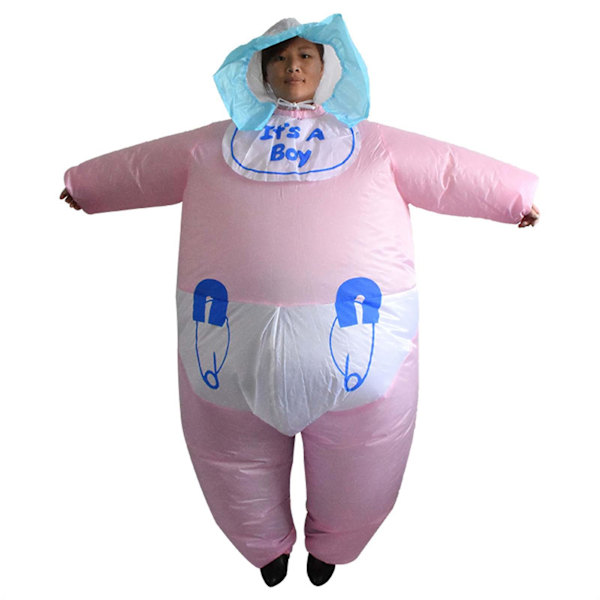 Spoof Voksen Pink Baby Oppustelig Tøj Let Sjov Cosplay Kostume til Aktivitetsfest Scene Pink Baby