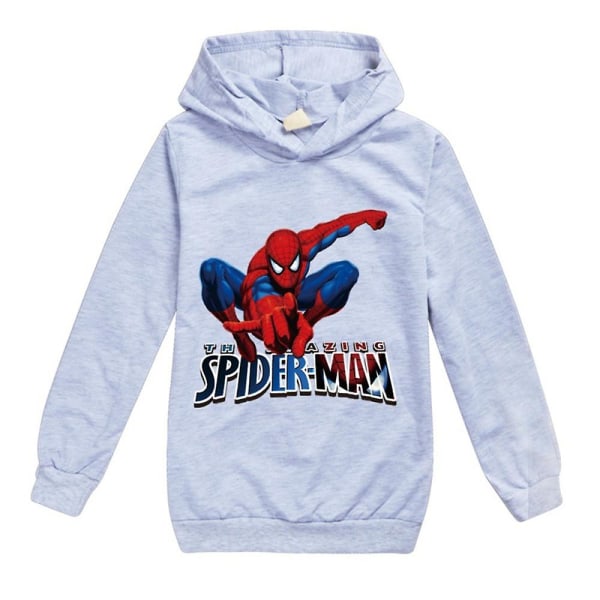 7-14 År Børn Teenagere Superhelt Spider-Man Casual Hoodies Langærmet Hættetrøje Trøje Topper Gaver Gray 13-14 Years