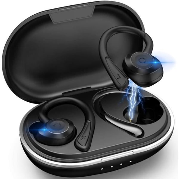 Trådlösa Bluetooth hörlurar Sport IPX7 Vattentät brusreducerande CVC 8.0-hörlurar 5.0 In-Ear Stereoljud Sportheadset[285]