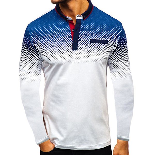 Herrar Toppar Golf Polotröja Business Skjorta White L