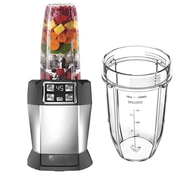 För 18 Oz Mugg med 2 Tätningslock, Lämplig för 900W/1000W Juicer Series Blender (2-pack)