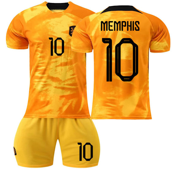 2324 Holland hjemmefodboldtrøjesæt-Memphis 26(140-150cm)