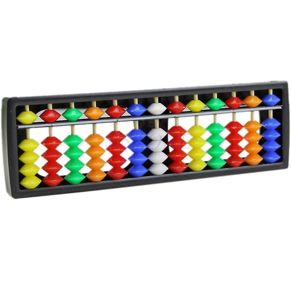 Bärbar Aritmetisk Soroban med färgglada pärlor Matematik Calculate Tool Abacus Multicolor