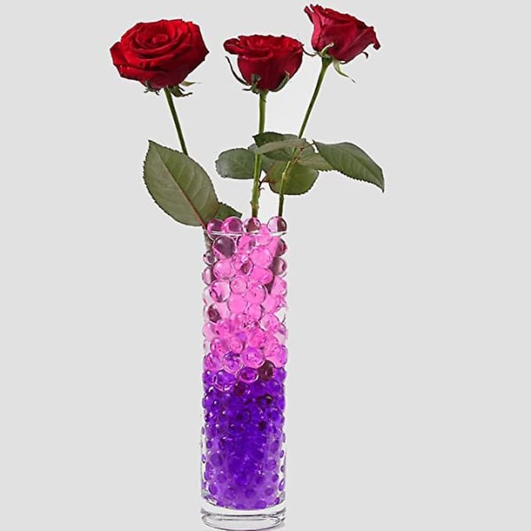 Flerfargede vannperler, 4000 stykker Vase Filler Perler Edelstener Dekor Purple 1pack