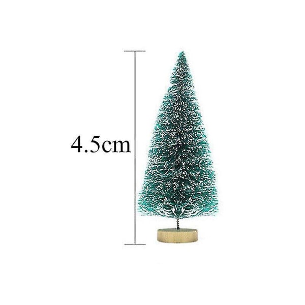 24x mini juletre falsk furutre mini sisal flaske børste Snow Frost Tree -ES White