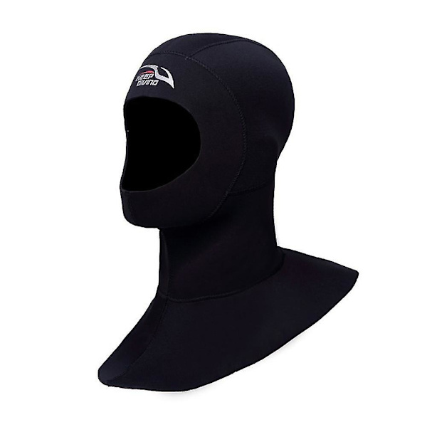 3 mm neopreeni sukellusmyssy olkapäällä, märkäpukuhuppu, snorklaushattu, pääsuoja 2XL