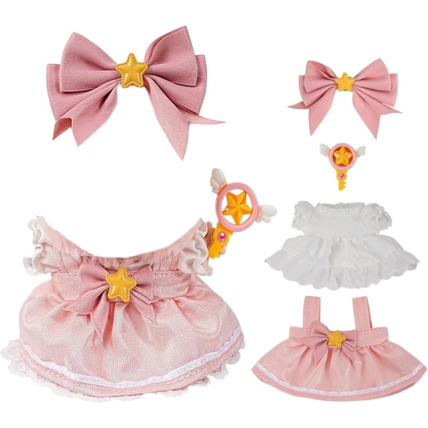 17cm Dukke Klær, 17 cm Søte Dukke Klær Passer for Dukke Tilbehør (INGEN Dukke) Pink Princess