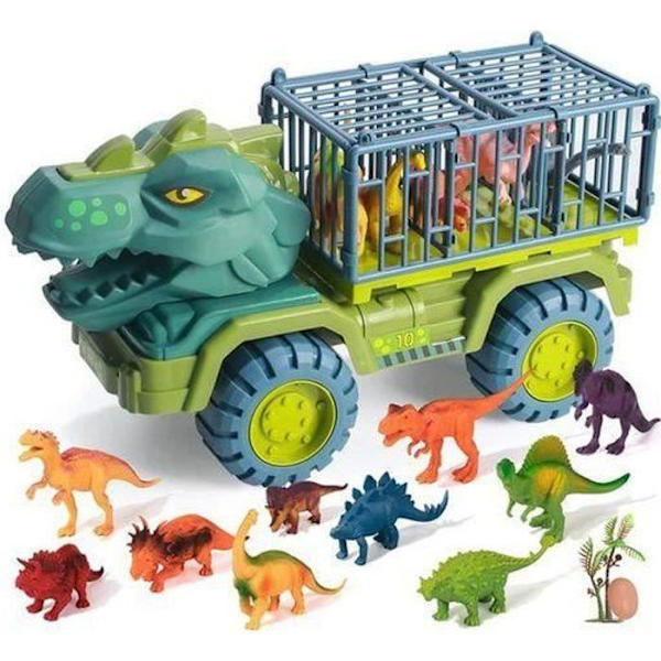Dinosaurusleluauto, dinosaurusautojen kuljetusauto dinosaurusleluilla
