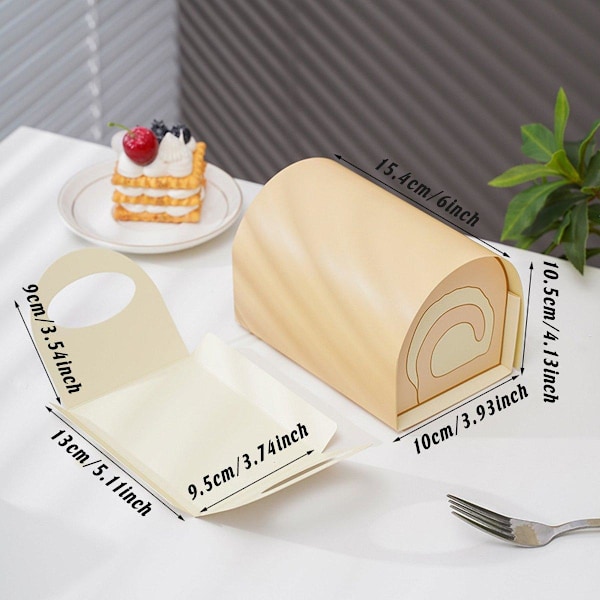 20 stk. bagekasser til kagerulle, roulade, mousse, wienerbrød, håndklæderulleemballage