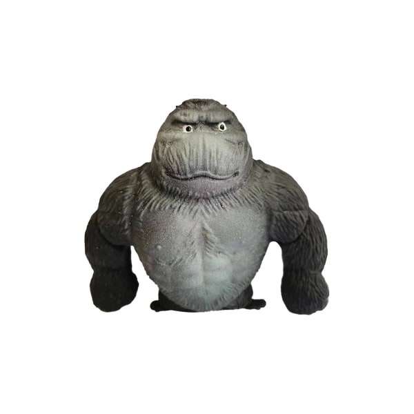 Brown Monkey Toy Tpr Stretch Gorilla Legetøj Squeeze Legetøj kompatibel med børn Voksen Stress Relief -ES Grey 12*12