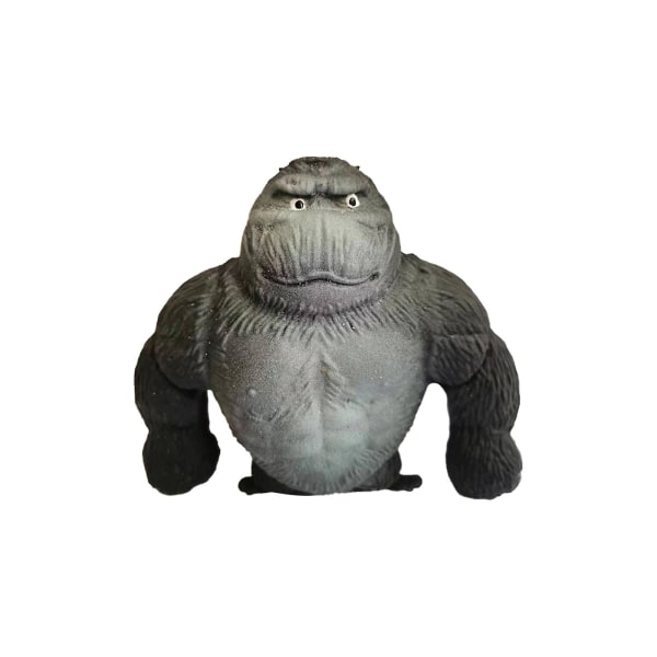 Brown Monkey Toy Tpr Stretch Gorilla Toy Squeeze Toy Kompatibel med Barn Vuxen Stress Relief -ES Grey 12*12
