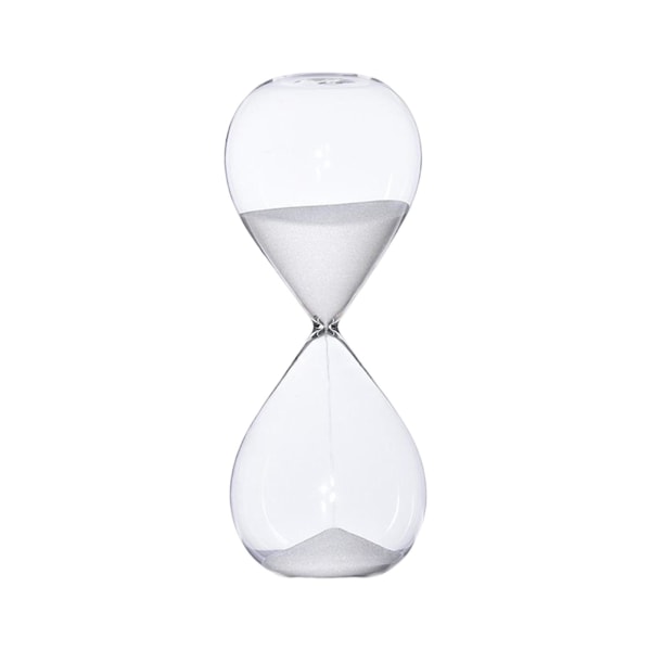 5/30/60 minuter Rund Sand Timer Personlighet Glas Timglas Ornament Nyhet Tidshanteringsverktyg White 30 Minutes