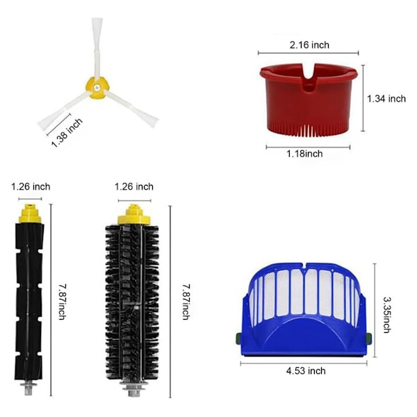 Varaosasarja iRobot Roomba 600 -sarjan 694 676 675 692 600 & 500 -sarjan 595 585 564 robotti-imureille