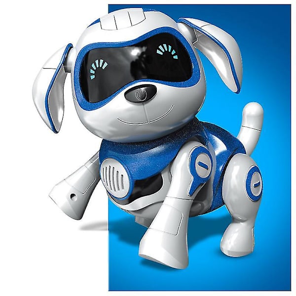 RC Smart Robot Hund Elektrisk Trådlös Fjärrkontroll Leksak Sjung Dans Gå -ES Blue