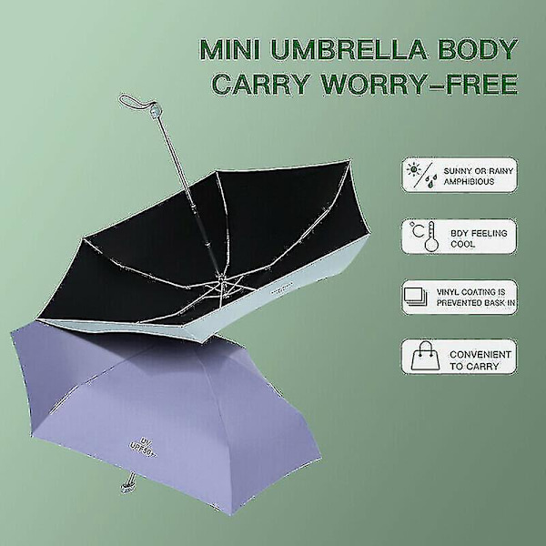 Ultralet Flad Parasol UV Solbeskyttelse Parasol Regn
