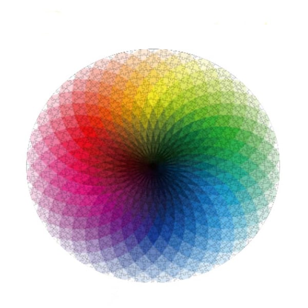 Round Gradient Rainbow Pusselpaket med 1000 bitar