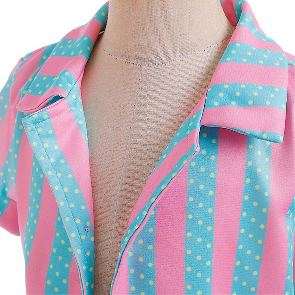 1-9-vuotiaat Halloween-lapset Barbie Ken Cosplay Juhlasu Rantaasu Raidalliset paidat Shortsit Housut Set Lahjat 4-5 Years