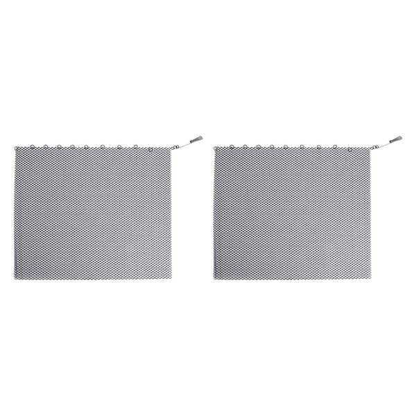 Fireplace Net Screen Curtain - 2pcs, 24x18in/61x45.7cm, Prevents Spark Damage, Rust-resistant, Elegant Design black 3