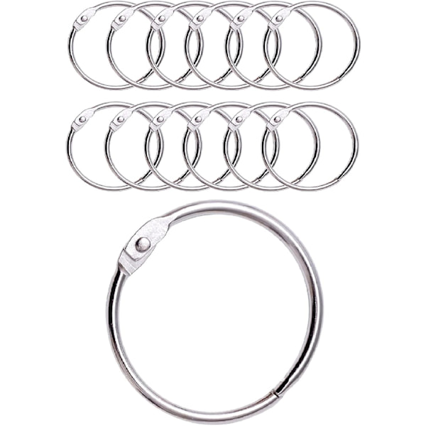 12 duschdraperiringar med metallkrok Öppningsbar cirkulär ring 50 mm för gardiner, badrum, hem, arkivskåp Metallic färg, silver