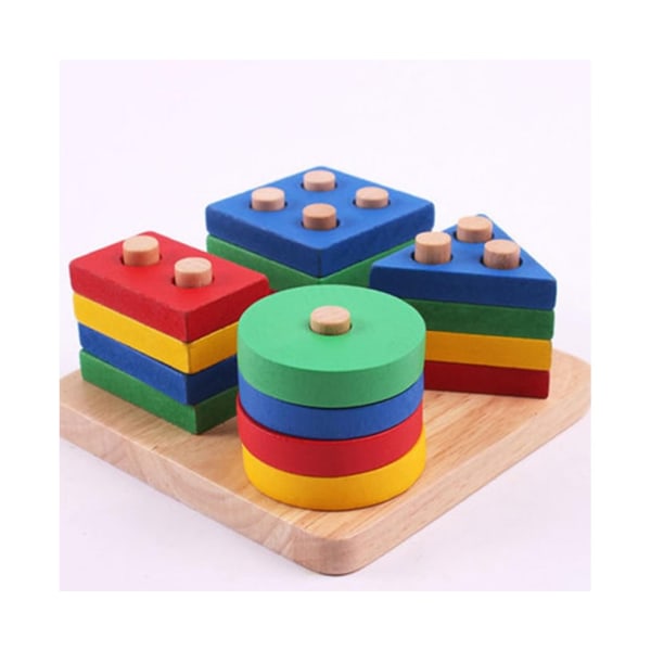Montessori pædagogisk legetøjssæt i træ til børn