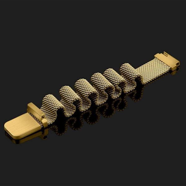 Magnetisk Milanese rustfrit stål erstatningsarmbånd til Xiaomi 3/4 mi4 5,5-7,1 tommer (guld)