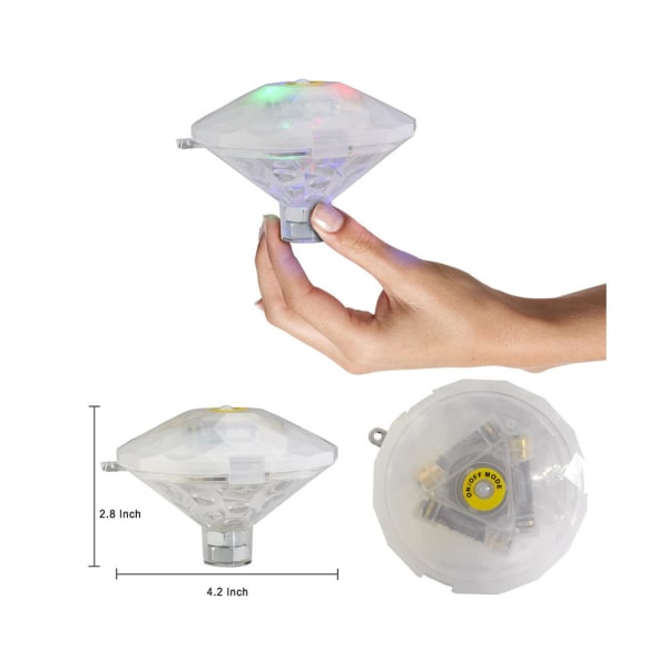 Vattentät LED-poollampa med 7 ljuslägen - Flytande dekoration för pool, damm, bubbelbad