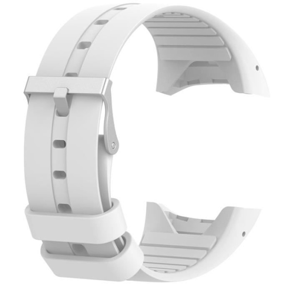2018 moteklokkerem silikonbånd for Polar Watch M400 M430 GPS 6,5-9,5 tommer (hvit)