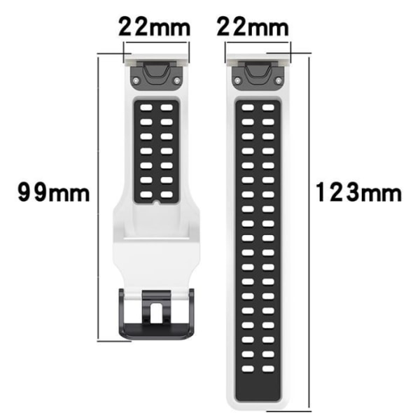 (Svart Gul) 22MM tvåfärgat watch , tillbehör för klockor i Garmin-serien