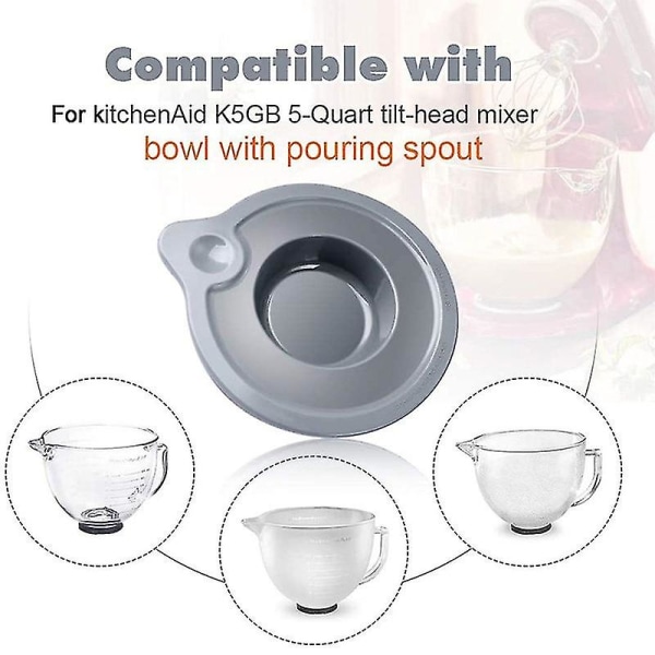 Tilt Head Lokk Forseglingsdeksel For Kitchenaid K5gb 5-quart Mixer Glass Bolleholder