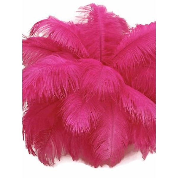 10-50 pakker 30-35cm Store Strudsefjer Plume Håndværk Bryllup Fest Dekorationer Rose Red 50