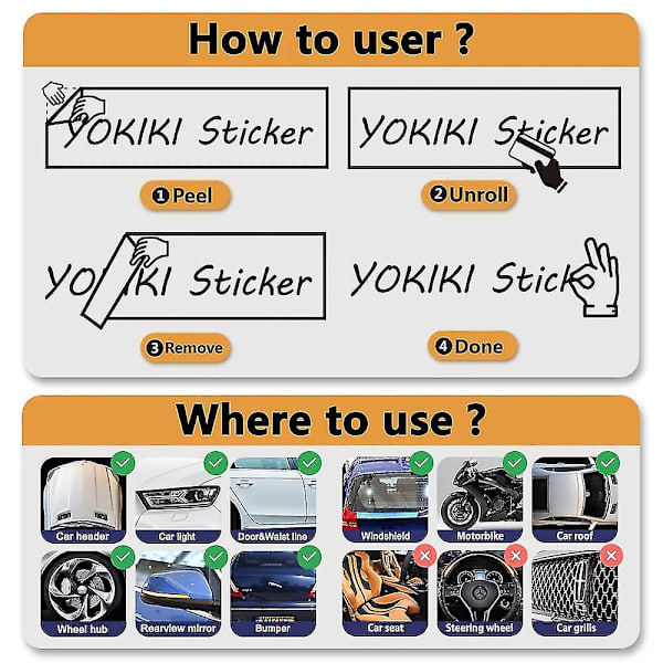 Modevindue Gran Turismo Bilstickere Voiture Mode Vinyl Dekal Bil Dekorative Tilbehør Sort/hvid Vinyl Sticker Gold L 100X10cm