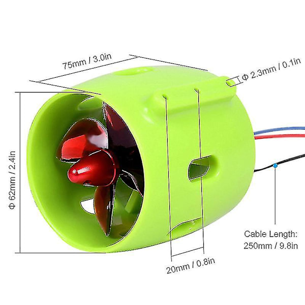 1000kv Undervanns Brushless Motor Med Med Klokkeretning 4-bladet Propeller 12-24v Vanntett Elektrisk Motor Drivmotor For Rc Agnsbåt Rede Skip