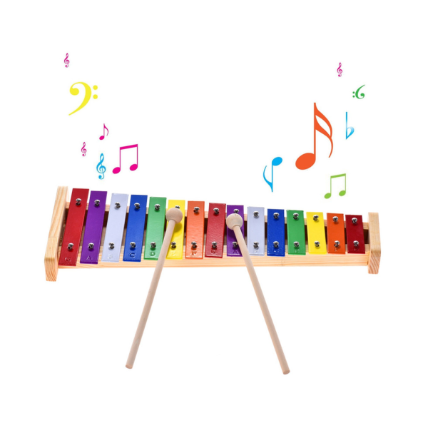 15 Note træ Xylofon musikinstrument til børn