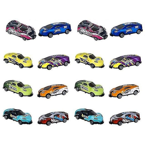 6/8/16 kpl Lasten Stunt-auto Alloy Pull Back -auto Ejection Hyppäävä Stunt-auto 360 Flip Dump -auto Leikki Lasten Syntymäpäivälahja 16pcs
