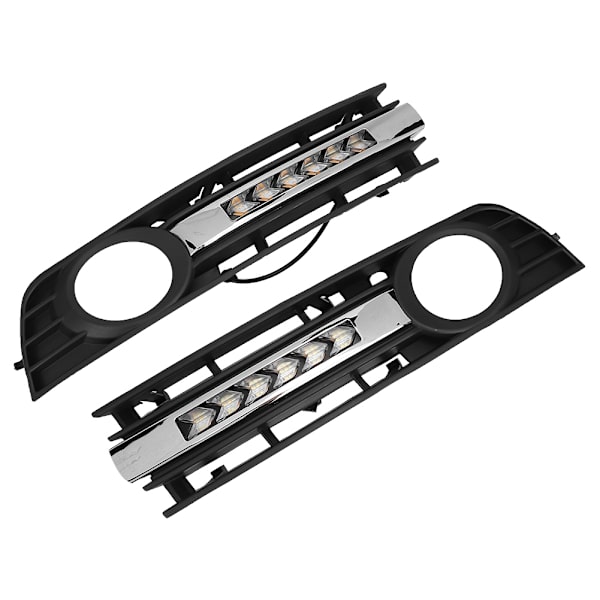 2 stk Griller Tåkelys Blinklys Dagslys Kjørelys Passer til Audi A4 B6 01-05(Plating)