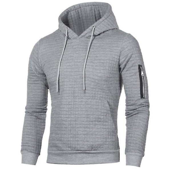 Mænds Tops Hættetrøje Trøje Trøje Light Gray 2XL