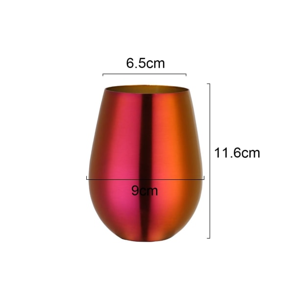 Fars Dag Gave Rustfrit Stål Stemløs Vinglas, Udendørs Bærbar Vinglas til Poolen, Camping, Grillfester, Rejser - Magic Red