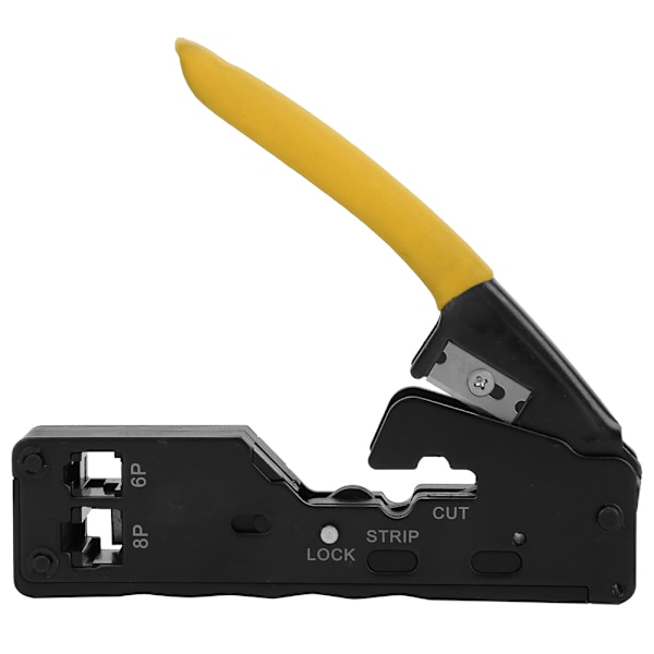 Multifunctional 6P8P Network Wire Crimper Stripper Cutter Crystal Head Crimping ToolYellow